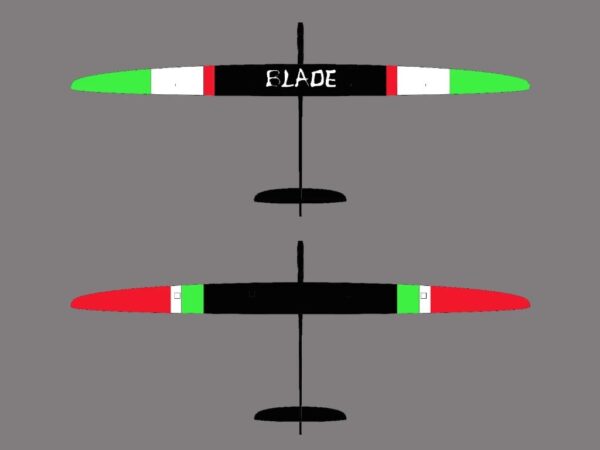 GFK/Carbon Elektro-Thermiksegler Blade F5J, Spw 3292mm, RCRCM