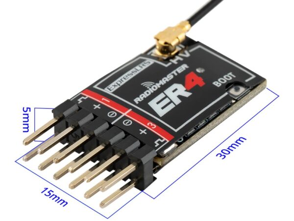 RadioMaster ER4 2.4GHz ELRS PWM 4 Kanal Empfänger – Bild 6