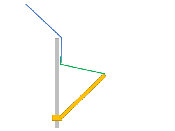 Vordachkonstruktion für Faltzelt PRO 3m 30x30mm